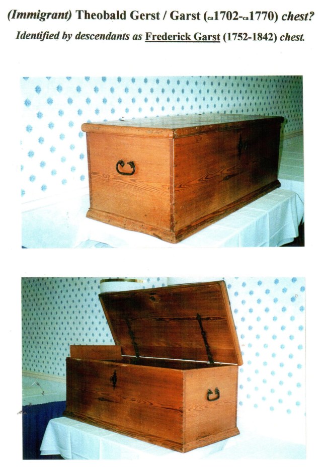 Theobald Garst chest, back and side